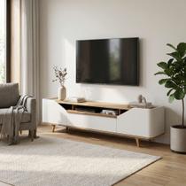 Rack Arc 2 Portas 2.2m Off White/Nature Imcal Móveis