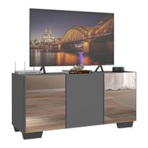 Rack Até 32 Polegadas Com Espelhos Mp1079 Grafite preto