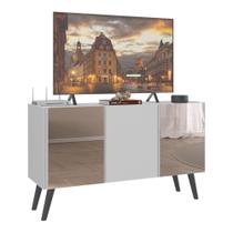 Rack Até 32 Polegadas Retrô Espelhos Mp1078 Branco preto