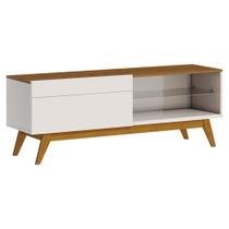 Rack Bancada 1 Gaveta 146cm Amy Off White/Freijó G29 - Gran Belo