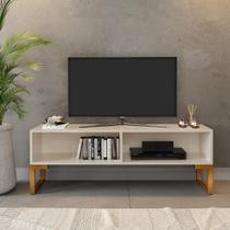 Rack Bancada 136cm Estilo Industrial off white/ bronze