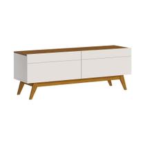 Rack Bancada 2 Gavetas 146cm Amy Off White/Freijó G29 - Gran Belo Rack Bancada 2 Gavetas 146cm Amy Off White/Freijó G29 - Gran Belo