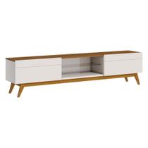 Rack Bancada 2 Gavetas 180cm Amy Off White/Freijó G29 - Gran Belo Rack Bancada 2 Gavetas 180cm Amy Off White/Freijó G29 - Gran Belo