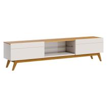 Rack Bancada 2 Gavetas 218cm Amy Off White/Nature G29 - Gran Belo