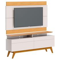 Rack Bancada 2 Gavetas com Nicho e Painel para Tv Classic 1.4 Off White Nature - Imcal Rack Bancada 2 Gavetas com Nicho e Painel para Tv Classic 1.4 Off White Nature - Imcal