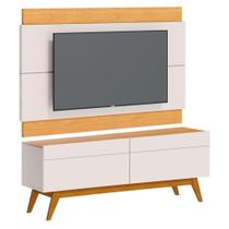 Rack Bancada 2 Gavetas E Painel Para Tv Classic 1.4 Off White Nature - Imcal Rack Bancada 2 Gavetas E Painel Para Tv Classic 1.4 Off White Nature - Imcal