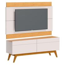 Rack Bancada 2 Gavetas E Painel Para Tv Classic 1.4 Off White Nature - Imcal Rack Bancada 2 Gavetas E Painel Para Tv Classic 1.4 Off White Nature - Imcal