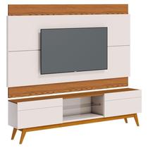 Rack Bancada 2 Gavetas e Painel para Tv Classic 1.8 Off White Freijó - Imcal Rack Bancada 2 Gavetas e Painel para Tv Classic 1.8 Off White Freijó - Imcal