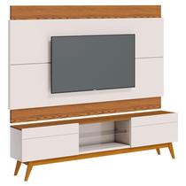 Rack Bancada 2 Gavetas e Painel para Tv Classic 1.8 Off White Freijó - Imcal