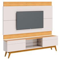 Rack Bancada 2 Gavetas E Painel Para Tv Classic 1.8 Off White Nature - Imcal Rack Bancada 2 Gavetas E Painel Para Tv Classic 1.8 Off White Nature - Imcal