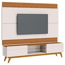 Rack Bancada 2 Gavetas e Painel para Tv Classic 2.2 Off White Freijó - Imcal