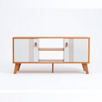 Rack Bancada 2 Portas Veneza 115cm Cinamomo/Off White - SSX Multicoisas