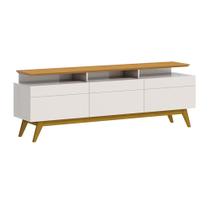 Rack Bancada 3 Gavetas com Nicho 180cm Amy Off White/Nature G29 - Gran Belo Rack Bancada 3 Gavetas com Nicho 180cm Amy Off White/Nature G29 - Gran Belo