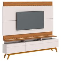 Rack Bancada 3 Gavetas com Nicho e Painel para Tv Classic 2.2 Off White Freijó - Imcal