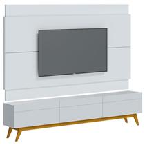 Rack Bancada 3 Gavetas e Painel para Tv Classic 2.2 Branco Acetinado - Imcal