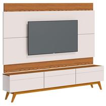 Rack Bancada 3 Gavetas e Painel para Tv Classic 2.2 Off White Freijó - Imcal