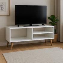 Rack Bancada 90cm Retrô Pés Ajustáveis Para Sala TV Compacto