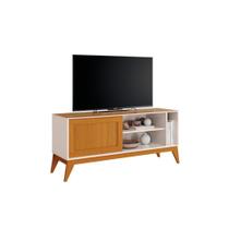 Rack Bancada AB Estilo Retrô Para TV Até 55' Polegadas Cor Off White Cedro