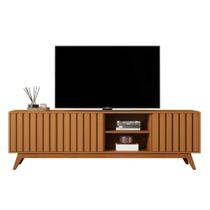 Rack Bancada Açai 180 cm TV até 75" com Pés Madeira Maciça Rack Bancada Açai 180 cm TV até 75" com Pés Madeira Maciça