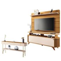 Rack Bancada Alba Com Painel Curv Com Aparador Vivant Cinamomo Off White Hb Móveis Rack Bancada Alba Com Painel Curv Com Aparador Vivant Cinamomo Off White Hb Móveis