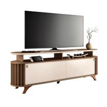 Rack Bancada Alba TV até 70” Polegadas Pés Madeira Maciça