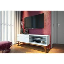 Rack Bancada Ambiente Classic 1 Gaveta 1.4 Branco Acetinado - Imcal Rack Bancada Ambiente Classic 1 Gaveta 1.4 Branco Acetinado - Imcal