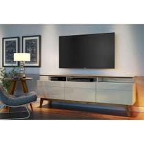 Rack Bancada Ambiente Classic 3 Gavetas Com Nicho 1.8 Off White Nature - Imcal