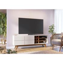 Rack Bancada Ambiente Noronha 1.8 Off White Matte Freijó Colibri Rack Bancada Ambiente Noronha 1.8 Off White Matte Freijó Colibri