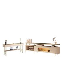 Rack Bancada Ária com Aparador Vivant Champanhe Off White - HB Móveis Rack Bancada Ária com Aparador Vivant Champanhe Off White - HB Móveis