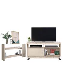 Rack Bancada Artur Com Aparador Frizz Calacata Off White - Madetec Rack Bancada Artur Com Aparador Frizz Calacata Off White - Madetec