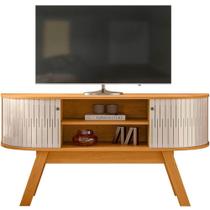 Rack Bancada Atalanta 2 Portas Para Tv De 55 Polegadas Cinamomo/off White