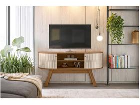 Rack Bancada Atlanta para TV 55 Polegadas cor Naturale Off White - Madetec