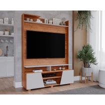 Rack Bancada c/ Painel p/ TV até 55 Pol Master 2 Prateleiras e Pés 135x183cm Cinamomo/Off White - Permóbili Rack Bancada c/ Painel p/ TV até 55 Pol Master 2 Prateleiras e Pés 135x183cm Cinamomo/Off White - Permóbili