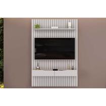 Rack Bancada c/ Painel p/ TV até 55 Pol Pratic Ripado 2 Gavetas 143x240cm Bali - DJ Móveis Rack Bancada c/ Painel p/ TV até 55 Pol Pratic Ripado 2 Gavetas 143x240cm Bali - DJ Móveis