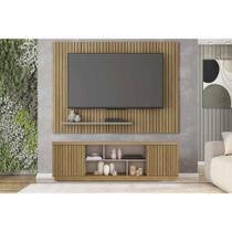Rack Bancada c/ Painel p/ TV Até 70 Pol Simetria/Aegon Lamina Mel/Cacao - Caemmun