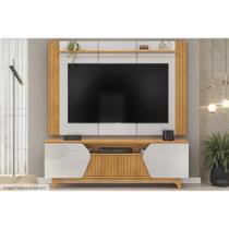 Rack Bancada c/ Painel p/ TV até 75 Pol Helo 4 Portas Bali/Cedro - DJ Móveis Rack Bancada c/ Painel p/ TV até 75 Pol Helo 4 Portas Bali/Cedro - DJ Móveis