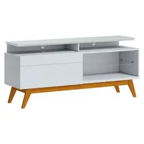 Rack Bancada Classic 1 Gaveta com Nicho 1.4 Branco Acetinado - Imcal Rack Bancada Classic 1 Gaveta com Nicho 1.4 Branco Acetinado - Imcal