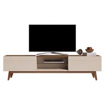 Rack Bancada Classic 2 Gavetas 2.2 Off White Freijó Touch - Imcal Rack Bancada Classic 2 Gavetas 2.2 Off White Freijó Touch - Imcal