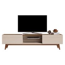 Rack Bancada Classic 2 Gavetas 2.2 Off White Freijó Touch - Imcal Rack Bancada Classic 2 Gavetas 2.2 Off White Freijó Touch - Imcal