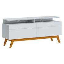 Rack Bancada Classic 2 Gavetas com Nicho 1.4 Branco Acetinado - Imcal Rack Bancada Classic 2 Gavetas com Nicho 1.4 Branco Acetinado - Imcal