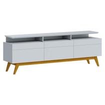 Rack Bancada Classic 3 Gavetas Com Nicho 1.8 Branco Acetinado - Imcal Rack Bancada Classic 3 Gavetas Com Nicho 1.8 Branco Acetinado - Imcal