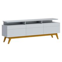 Rack Bancada Classic 3 Gavetas com Nicho 1.8 Branco Acetinado - Imcal Rack Bancada Classic 3 Gavetas com Nicho 1.8 Branco Acetinado - Imcal