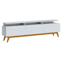 Rack Bancada Classic 3 Gavetas Com Nicho 2.2 Branco Acetinado - Imcal Rack Bancada Classic 3 Gavetas Com Nicho 2.2 Branco Acetinado - Imcal