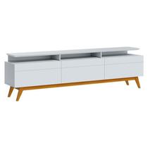 Rack Bancada Classic 3 Gavetas com Nicho 2.2 Branco Acetinado - Imcal Rack Bancada Classic 3 Gavetas com Nicho 2.2 Branco Acetinado - Imcal