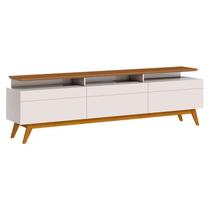 Rack Bancada Classic 3 Gavetas com Nicho 2.2 Off White Freijó Touch - Imcal Rack Bancada Classic 3 Gavetas com Nicho 2.2 Off White Freijó Touch - Imcal