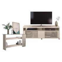 Rack Bancada com Aparador Frizz Cross Calacata Off White Madetec