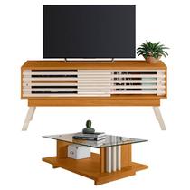 Rack Bancada com Mesa de Centro Frizz 1.5 Cinamomo Off White Madetec Rack Bancada com Mesa de Centro Frizz 1.5 Cinamomo Off White Madetec