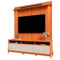 Rack Bancada Com Painel 1 Porta 2 Gavetas Para Tv De Até 75 Viron Jequitiba-off White