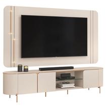 Rack Bancada com Painel Ariana Off White DJ Móveis Rack Bancada com Painel Ariana Off White DJ Móveis