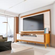 Rack Bancada Com Painel Detalhe Ripado Vetro Para Tv Até 75 Polegadas 2,18m Madeirado/off White Rack Bancada Com Painel Detalhe Ripado Vetro Para Tv Até 75 Polegadas 2,18m Madeirado/off White